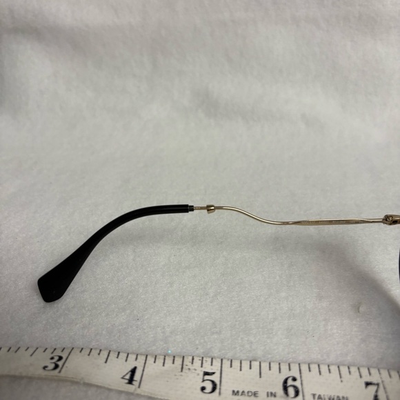 MIU MIU Sunglasses SMU51T Maroon Red w/ Gold Round w/ Cat Ears